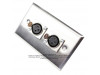 Placa Tapa XLR Canon doble soldable Acero Inoxidable Grado Alimenticio